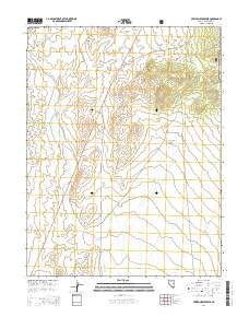 Preston Reservoir Nevada Current topographic map, 1:24000 scale, 7.5 X 7.5 Minute, Year 2014
