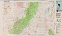 Quinn Canyon Range Nevada Historical topographic map, 1:100000 scale, 30 X 60 Minute, Year 1988