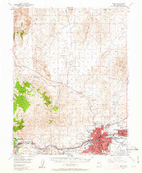 Reno Nevada Historical topographic map, 1:62500 scale, 15 X 15 Minute, Year 1950