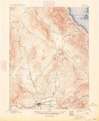 Reno Nevada Historical topographic map, 1:125000 scale, 30 X 30 Minute, Year 1893