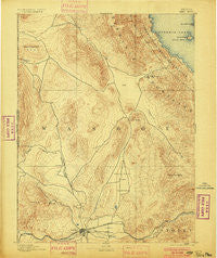 Reno Nevada Historical topographic map, 1:125000 scale, 30 X 30 Minute, Year 1893