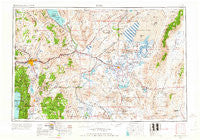 Reno Nevada Historical topographic map, 1:250000 scale, 1 X 2 Degree, Year 1957