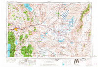 Reno Nevada Historical topographic map, 1:250000 scale, 1 X 2 Degree, Year 1957