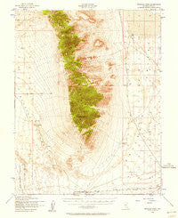 Reveille Peak Nevada Historical topographic map, 1:62500 scale, 15 X 15 Minute, Year 1952