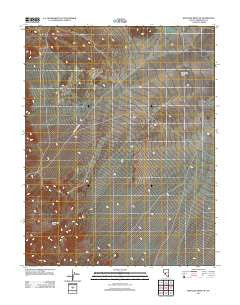 Rhyolite Ridge NE Nevada Historical topographic map, 1:24000 scale, 7.5 X 7.5 Minute, Year 2012