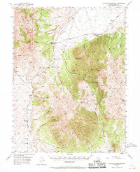 Roberts Creek Mtn Nevada Historical topographic map, 1:62500 scale, 15 X 15 Minute, Year 1949