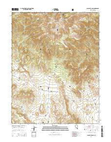 Saulsbury Basin Nevada Current topographic map, 1:24000 scale, 7.5 X 7.5 Minute, Year 2014