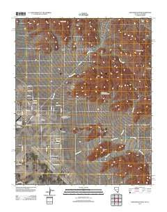 Shenandoah Peak Nevada Historical topographic map, 1:24000 scale, 7.5 X 7.5 Minute, Year 2012
