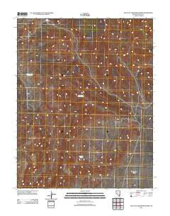 South of Gregerson Basin Nevada Historical topographic map, 1:24000 scale, 7.5 X 7.5 Minute, Year 2012