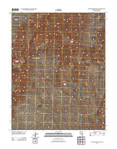 Sunflower Mountain Nevada Historical topographic map, 1:24000 scale, 7.5 X 7.5 Minute, Year 2012