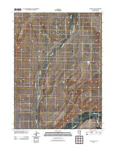 Tabor Flats Nevada Historical topographic map, 1:24000 scale, 7.5 X 7.5 Minute, Year 2012