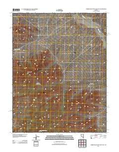 Timber Mountain Pass East Nevada Historical topographic map, 1:24000 scale, 7.5 X 7.5 Minute, Year 2012