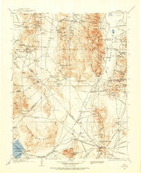 Tonopah Nevada Historical topographic map, 1:250000 scale, 1 X 1 Degree, Year 1907