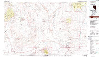 Tonopah Nevada Historical topographic map, 1:100000 scale, 30 X 60 Minute, Year 1987