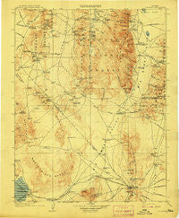 Tonopah Nevada Historical topographic map, 1:250000 scale, 1 X 1 Degree, Year 1908