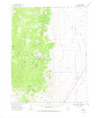 Tybo Nevada Historical topographic map, 1:62500 scale, 15 X 15 Minute, Year 1968