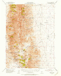 Unionville Nevada Historical topographic map, 1:62500 scale, 15 X 15 Minute, Year 1954