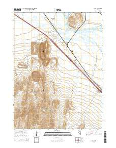 Valmy Nevada Current topographic map, 1:24000 scale, 7.5 X 7.5 Minute, Year 2014