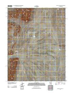 Water Gap East Nevada Historical topographic map, 1:24000 scale, 7.5 X 7.5 Minute, Year 2012