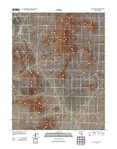 Water Gap NE Nevada Historical topographic map, 1:24000 scale, 7.5 X 7.5 Minute, Year 2012