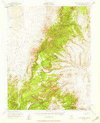 Wheelbarrow Peak Nevada Historical topographic map, 1:62500 scale, 15 X 15 Minute, Year 1952