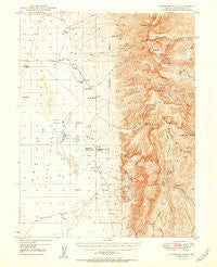 Wheeler Peak Nevada Historical topographic map, 1:62500 scale, 15 X 15 Minute, Year 1950