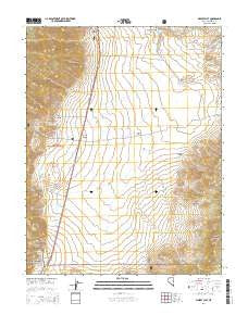 Whisky Flat Nevada Current topographic map, 1:24000 scale, 7.5 X 7.5 Minute, Year 2014