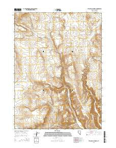 Yellow Hills West Nevada Current topographic map, 1:24000 scale, 7.5 X 7.5 Minute, Year 2015