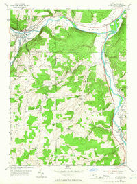 Addison New York Historical topographic map, 1:24000 scale, 7.5 X 7.5 Minute, Year 1953