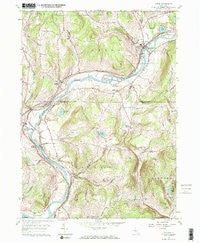 Afton New York Historical topographic map, 1:24000 scale, 7.5 X 7.5 Minute, Year 1957