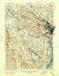 Albany New York Historical topographic map, 1:62500 scale, 15 X 15 Minute, Year 1927