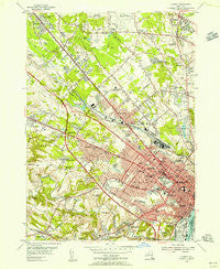 Albany New York Historical topographic map, 1:24000 scale, 7.5 X 7.5 Minute, Year 1953