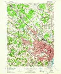 Albany New York Historical topographic map, 1:24000 scale, 7.5 X 7.5 Minute, Year 1953