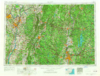 Albany New York Historical topographic map, 1:250000 scale, 1 X 2 Degree, Year 1956