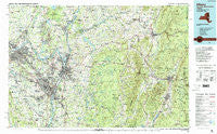 Albany New York Historical topographic map, 1:100000 scale, 30 X 60 Minute, Year 1989