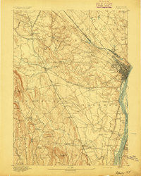Albany New York Historical topographic map, 1:62500 scale, 15 X 15 Minute, Year 1893