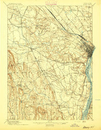 Albany New York Historical topographic map, 1:62500 scale, 15 X 15 Minute, Year 1895