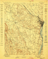 Albany New York Historical topographic map, 1:62500 scale, 15 X 15 Minute, Year 1898