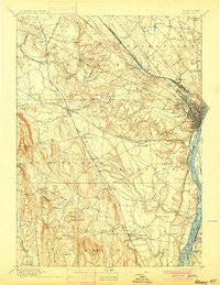 Albany New York Historical topographic map, 1:62500 scale, 15 X 15 Minute, Year 1898
