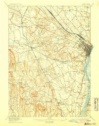 Albany New York Historical topographic map, 1:62500 scale, 15 X 15 Minute, Year 1898