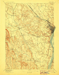 Albany New York Historical topographic map, 1:62500 scale, 15 X 15 Minute, Year 1898