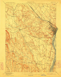 Albany New York Historical topographic map, 1:62500 scale, 15 X 15 Minute, Year 1898