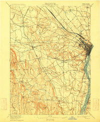 Albany New York Historical topographic map, 1:62500 scale, 15 X 15 Minute, Year 1898