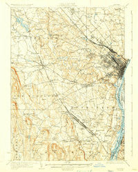 Albany New York Historical topographic map, 1:62500 scale, 15 X 15 Minute, Year 1927