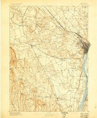 Albany New York Historical topographic map, 1:62500 scale, 15 X 15 Minute, Year 1893