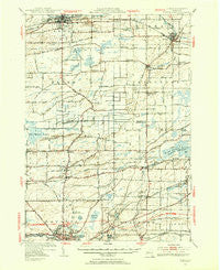 Albion New York Historical topographic map, 1:62500 scale, 15 X 15 Minute, Year 1950