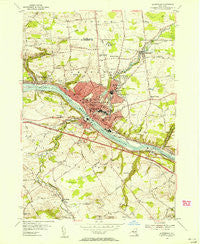 Amsterdam New York Historical topographic map, 1:24000 scale, 7.5 X 7.5 Minute, Year 1954
