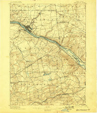 Amsterdam New York Historical topographic map, 1:62500 scale, 15 X 15 Minute, Year 1895