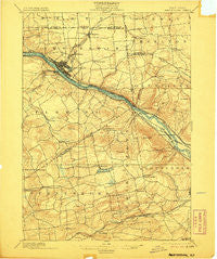 Amsterdam New York Historical topographic map, 1:62500 scale, 15 X 15 Minute, Year 1895