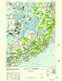 Arthur Kill New York Historical topographic map, 1:24000 scale, 7.5 X 7.5 Minute, Year 1947